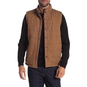 Men's Brown Quilted Vest UNION DENIM Cameron Vest SASQUATCH Sz XL